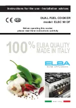 Elba ELSC 90 DF Instructions For Use Manual preview