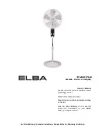 Elba ESF-A1633GR Owner'S Manual preview