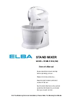 Elba ESMB-E3030(WH) Owner'S Manual предпросмотр