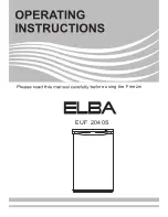 Предварительный просмотр 1 страницы Elba EUF 2040S Operating Instructions Manual