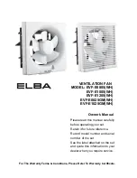 Elba EVF-E0805 Owner'S Manual предпросмотр