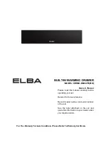 Elba EWMD-H6060TS(BK) Owner'S Manual preview