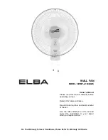 Elba EWMF-A1640(GR) Owner'S Manual preview