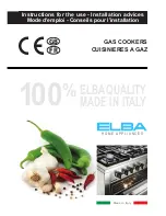 Elba GAS COOKERS Instructions For The Use предпросмотр