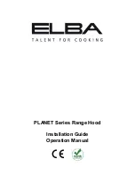 Elba PLANET Series Installation Manual And Operation Manual preview