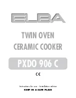 Elba PXDO 906 C Instructions For Use Manual предпросмотр