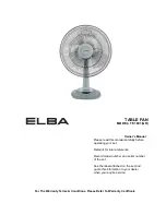 Elba TF-1681 Owner'S Manual preview