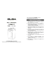 Предварительный просмотр 1 страницы Elba TP-3511DGT Instruction Manual