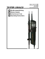 Предварительный просмотр 1 страницы ELBRO TESTER 2550LCD Operating Instructions Manual