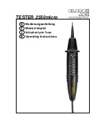 Предварительный просмотр 1 страницы ELBRO TESTER 2550micro Operating Instructions Manual