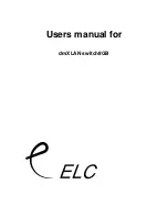 Предварительный просмотр 1 страницы ELC dmXLAN switch8GB User Manual