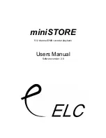 ELC miniSTORE User Manual preview