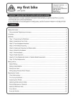 ELC My First Bike Manual preview