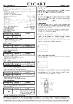 Предварительный просмотр 5 страницы ELCART 09/08550-00 Operation Manual