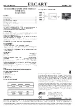 Предварительный просмотр 1 страницы ELCART 42/12622-00 User Manual