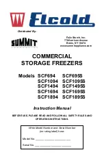 Предварительный просмотр 1 страницы Elcold Summit SCF1094 Instruction Manual