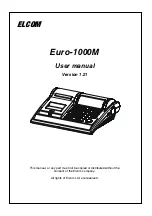ELCOM Euro-1000M User Manual preview