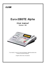 ELCOM Euro-2000TE Alpha User Manual preview