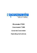 Elcometer protovale Covermaster CM9 Operating Instructions Manual preview