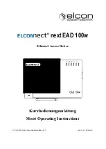 Elcon Elconnect next EAD 100w Short Operating Instructions preview