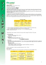 Preview for 7 page of Elcontrol VIP CLAMP MINI Series User Manual