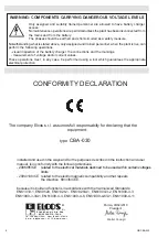 Preview for 8 page of ELCOS CBA-030 230/12 V Instruction And User'S Manual