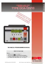 Предварительный просмотр 1 страницы ELCOS DCA-120/10 Technical And Programming Manual