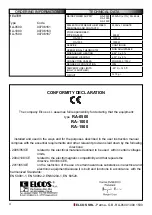 Предварительный просмотр 4 страницы ELCOS RA-0500 Instruction And Use Manual