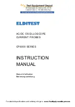 Elditest CP6000 Series Instruction Manual предпросмотр