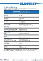 Предварительный просмотр 9 страницы Elditest CT4076 User Manual