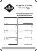 Preview for 20 page of Eldom COLUMBIA VAC WKC20 Manual