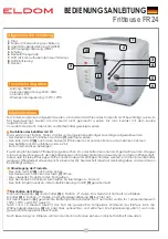 Предварительный просмотр 11 страницы Eldom FR24 Instructions For Use Manual