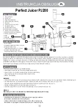 Предварительный просмотр 3 страницы Eldom Perfect Juicer PJ200 Operating Instruction