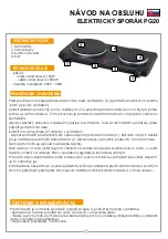 Предварительный просмотр 19 страницы Eldom PG20 User Manual