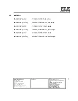 Preview for 8 page of Ele 88-0200/01 (L-3C-4) Operating Instructions Manual