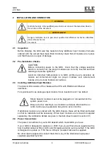 Preview for 9 page of Ele GDU 27-1500 Operating Instructions Manual