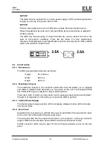 Preview for 10 page of Ele GDU 27-1500 Operating Instructions Manual