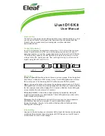 Preview for 1 page of Eleaf iJust D16 Kit User Manual