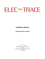 elec-trace Cable Heating Floor System Installation Manual preview