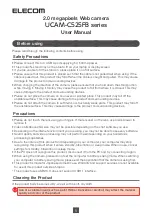 Preview for 1 page of Elecom UCAM-C525FB Series User Manual