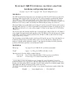 Preview for 1 page of ELECRAFT KBT1 Installation And Operating Instructions Manual