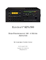 Preview for 1 page of ELECRAFT KPA500 Assembly Instructions Manual