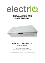 ElectiQ eiQ90CANOPYSTEEL Installation And User Manual preview