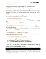 Предварительный просмотр 4 страницы Electra Basic TL User Manual