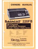 Electra Bearcat 220FB Owner'S Manual preview