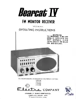 Предварительный просмотр 1 страницы Electra bearcat IV Operating Instructions Manual