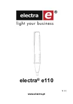 Electra e110 Operating Instructions Manual preview