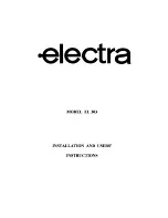 Предварительный просмотр 1 страницы Electra EL 303 Installation And User Manual