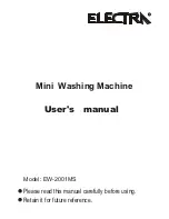 Preview for 1 page of Electra EW-2001MS User Manual