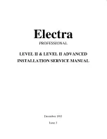 Предварительный просмотр 1 страницы Electra Professional Level II Installation And Service Manual